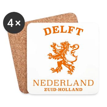 DELFT Niederlande, Pays-Bas - Dessous de verre (lot de 4) - blanc - Devant