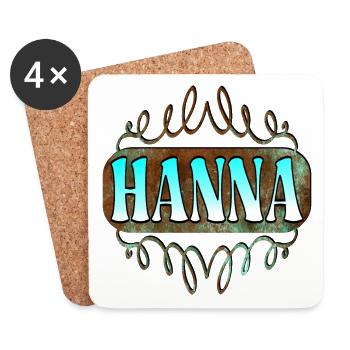 Name Day Gifts Daughter Hanna - Coasters (set of 4) - white - Front