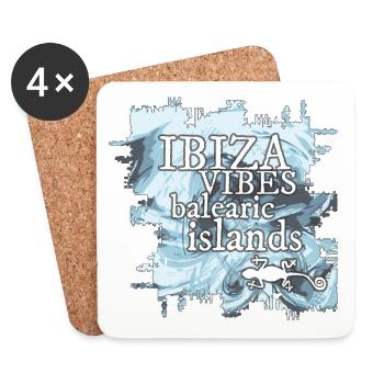 Ibiza Vibes Balearic Islands Design - Untersetzer (4er-Set) - Weiß - Vorne