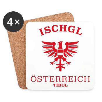 ISCHGL Österreich Austria - Untersetzer (4er-Set) - Weiß - Vorne