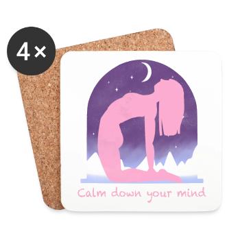 Moonlit Night Rest Pose - Coasters (set of 4) - white - Front