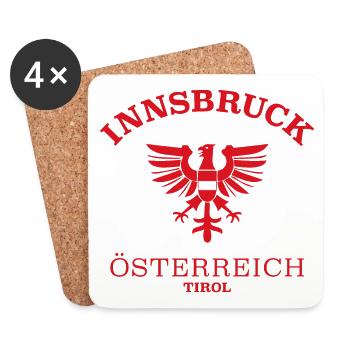 INNSBRUCK Österreich Austria - Untersetzer (4er-Set) - Weiß - Vorne