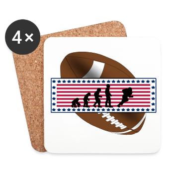 EVOLUTION AMERICAN FOOTBALL USA Flag Gift - Coasters (set of 4) - white - Front