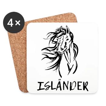 Icelandic Horses Horses Icelandic Horse Love Saying - Coasters (set of 4) - white - Front