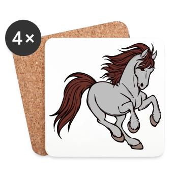Horse love Gallop Icelandic horses Horses Icelanders - Coasters (set of 4) - white - Front