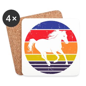 Icelandic Horses Horse Love Gallop Horses Riding - Coasters (set of 4) - white - Front
