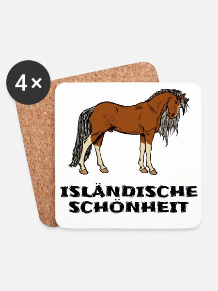 Isländer Pferde Statement Islandpferde Pferdenarr - Untersetzer (4er-Set) - Weiß
