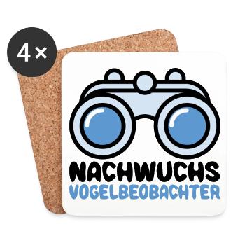Vogelbeobachter Vögel Beobachten Baby Junge Kind - Untersetzer (4er-Set) - Weiß - Vorne