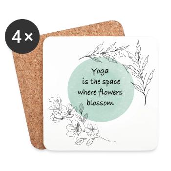 Yoga - Coasters (set of 4) - white - Front