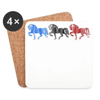 Icelandic Horses Gallop Horses Stallion Horse Fan - Coasters (set of 4) - white - Front