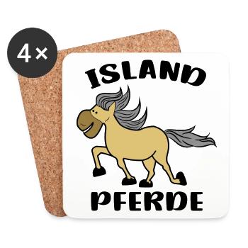 Icelandic Horses Horse Love Saying Icelandic Horses - Coasters (set of 4) - white - Front