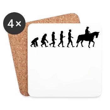 Islandpferde Pferdeliebe Pferdefan Galopp - Untersetzer (4er-Set) - Weiß - Vorne