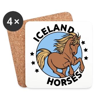 Icelandic Horses Horse Love Mare Horses Statement - Coasters (set of 4) - white - Front
