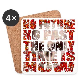 The only time is now Skull R6Z - Coasters (set of 4) - white - Front
