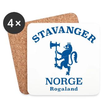STAVANGER Norwegen Norvège Norge - Dessous de verre (lot de 4) - blanc - Devant