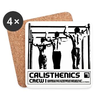 Calisthenics Crew Synchronous Pull-Up Design - Coasters (set of 4) - white - Front