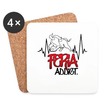 Feria addict heartbeat - Coasters (set of 4) - white - Front