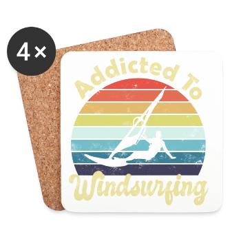 Planche à voile Windsurfer - Dessous de verre (lot de 4) - blanc - Devant