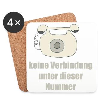 telefon - Untersetzer (4er-Set) - Weiß - Vorne