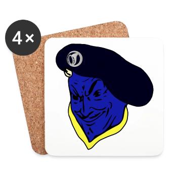 Alpenjäger - Blauteufel - Französische Armee - Untersetzer (4er-Set) - Weiß - Vorne