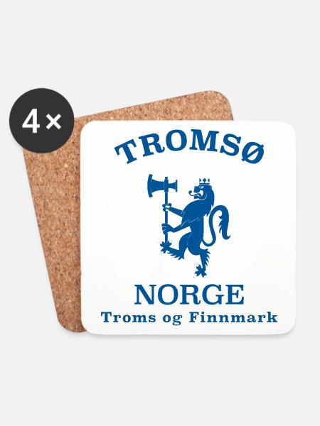 TROMSO Norwegen Norvège Norge - Dessous de verre (lot de 4) - blanc