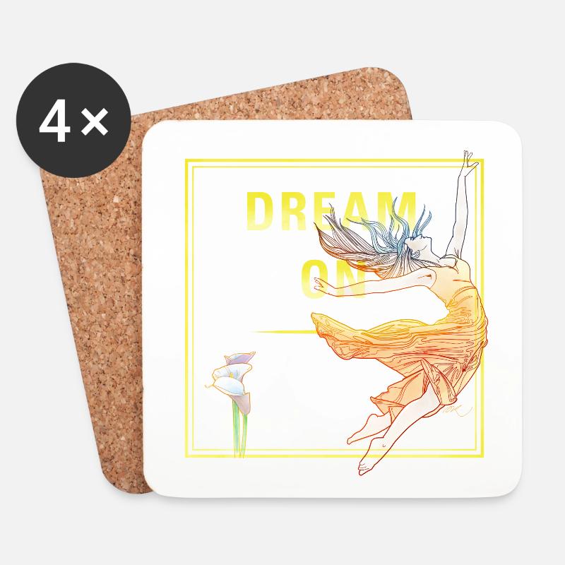 Dream On - Untersetzer (4er-Set) - Weiß