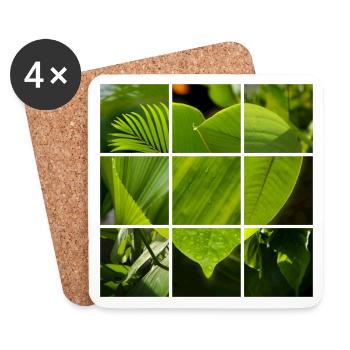 Green Heart - Coasters (set of 4) - white - Front