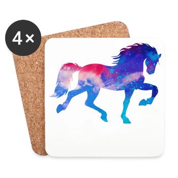 Horse Fool Stallion Gallop Icelandic Horses Horses - Coasters (set of 4) - white - Front