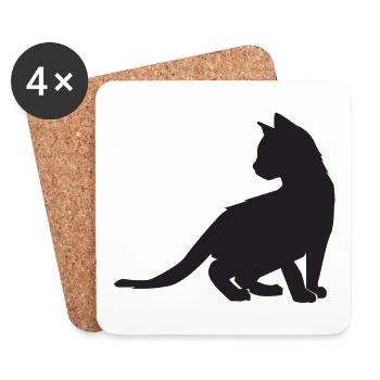 Kitten design - Coasters (set of 4) - white - Front