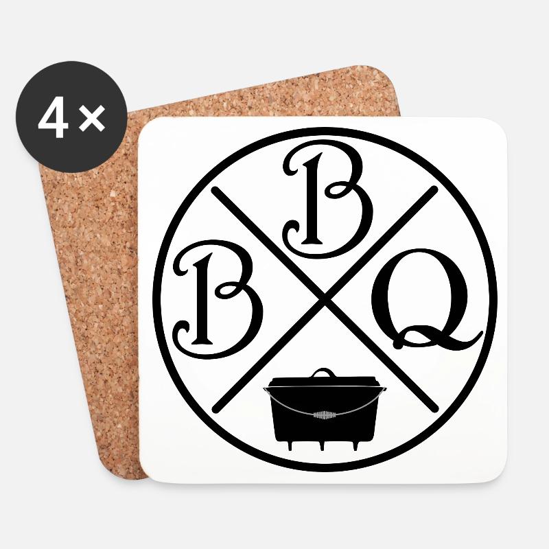 BBQ Dutchoven - Untersetzer (4er-Set) - Weiß