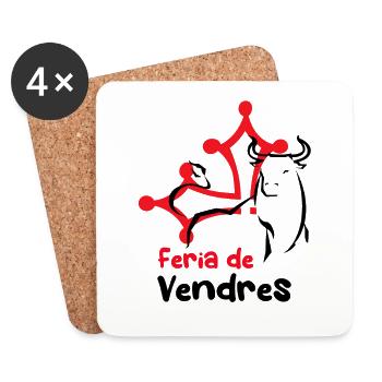 Feria de Vendres - Coasters (set of 4) - white - Front