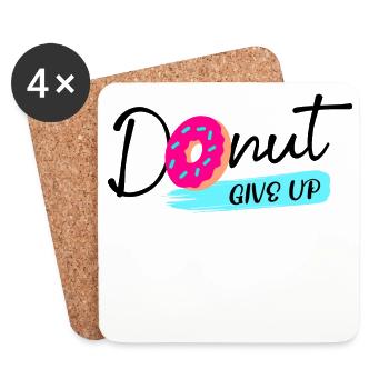 Donut Süßigkeiten Statement Naschen Lecker - Untersetzer (4er-Set) - Weiß - Vorne
