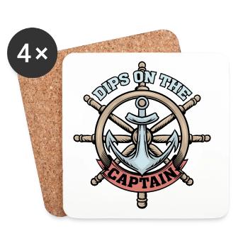Dibs On The Captain - Funny Captain Quote - Coasters (set of 4) - white - Front