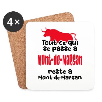 Féria de Mont-de-marsan - Dessous de verre (lot de 4) - blanc - Devant