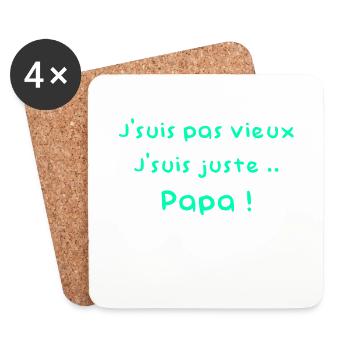 J'suis pas vieux ... - Dessous de verre (lot de 4) - blanc - Devant