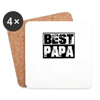 Bester Vater - Untersetzer (4er-Set) - Weiß - Vorne