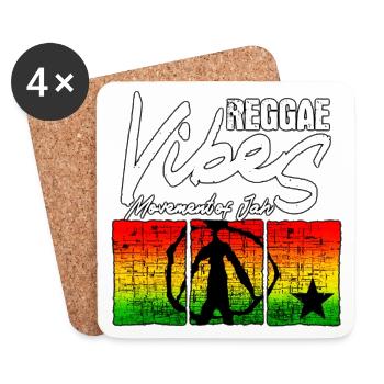 Reggae vibes int. - Coasters (set of 4) - white - Front