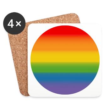 Rainbow Course Round - Coasters (set of 4) - white - Front