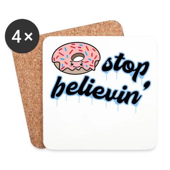 Sweets Delicious Donut Dessert Statement - Dessous de verre (lot de 4) - blanc - Devant