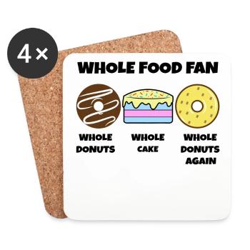 Donut Statement Süßigkeiten Kuchen Nachspeise - Untersetzer (4er-Set) - Weiß - Vorne