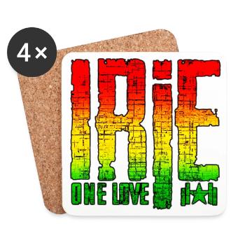 Reggae Peace Symbols auf Graffiti-Hintergrund - Untersetzer (4er-Set) - Weiß - Vorne
