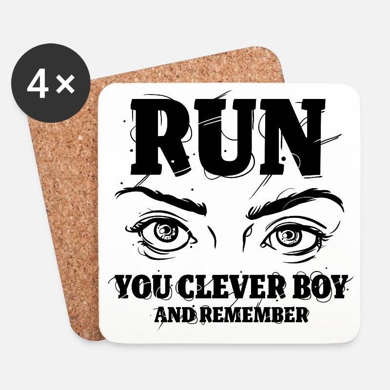 Run You Clever Boy - Untersetzer (4er-Set) - Weiß