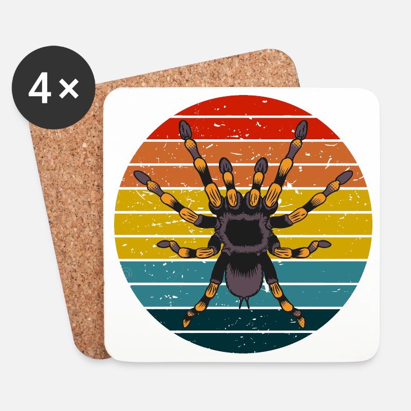 Tarantula Spider Besitzer Exotischer Tierpfleger - Untersetzer (4er-Set) - Weiß