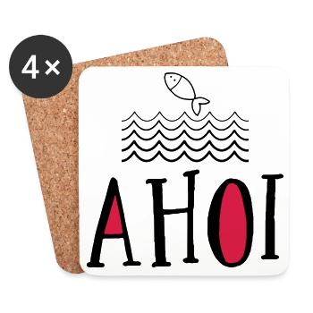 Ahoi - Untersetzer (4er-Set) - Weiß - Vorne