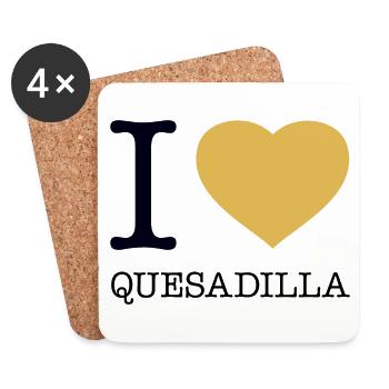 J’ADORE QUESADILLA - Dessous de verre (lot de 4) - blanc - Devant