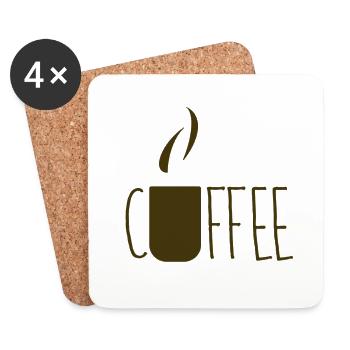 Coffee - Untersetzer (4er-Set) - Weiß - Vorne