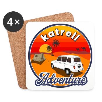 KATRELL 4L - Dessous de verre (lot de 4) - blanc - Devant