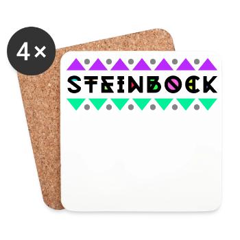 Steinbock Spruch Tierkreiszeichen Horoskop Himmel - Untersetzer (4er-Set) - Weiß - Vorne