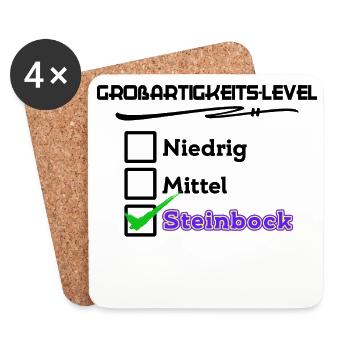 Steinbock Cool Statement Horoskop Astrologie - Untersetzer (4er-Set) - Weiß - Vorne