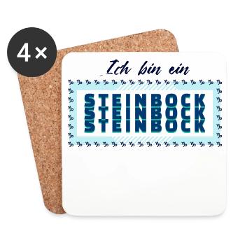 Tierkreiszeichen Steinbock Statement Horoskop - Untersetzer (4er-Set) - Weiß - Vorne